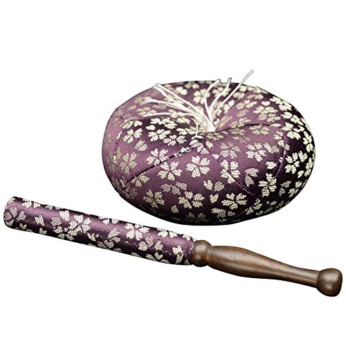 ひるた仏具店 お鈴用品 リン布団・リン棒セット 日和丸布団 布団のサイズ:3.5号 緑-薄紫の通販は 5,500円