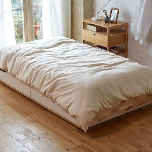 昭和西川 掛け布団カバー 綿100％ 日本製 SUYA-LAB 掛けふとんカバー デイリーサテン イージーケア ダブル 190×210cm ベージュ 2240181188205の通販は 10,950円