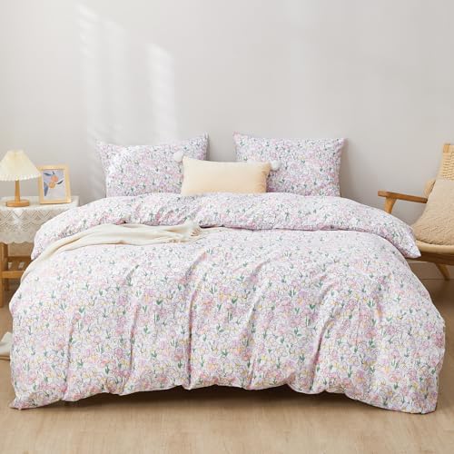 SAPHREAS シングル・3点セット 布団カバー ポリエステル繊維寝具カバーセット ピンク 花柄 可愛い 布団用 洋式・和式兼用 肌触り柔らかい 通気性 洗える 四季通用の通販は 4,743円