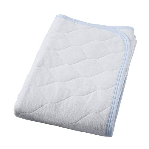 nishikawa  西川  敷きパッド シングル 綿 やわらか パイル 滑り止め付き 置くだけで簡単 置くらく 洗える ブルー OK-6028 207202813の通販は 6,400円