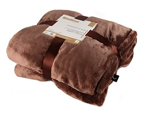Moelleux モエル とろける2枚合わせフランネル毛布 シングルサイズ ココア IL81020-122の通販は 6,500円