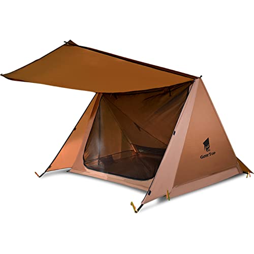 GeerTop パップテント 1〜2人用 軍幕テント ソロキャンプ テント