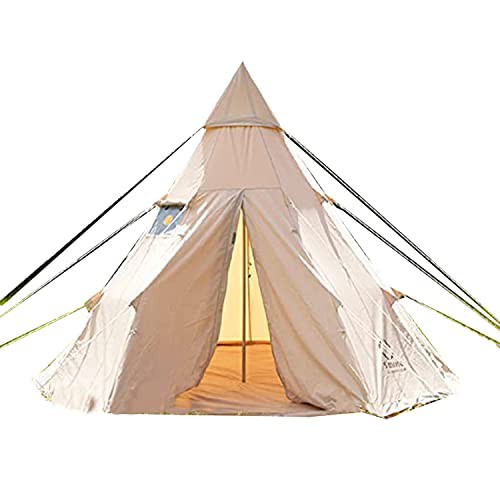 S'more(スモア) Tippo400 ティピーテント テント ティピ tipi 収納バッグ付き ファミリーテント 5~6人用 400*400*300cm ベージュ