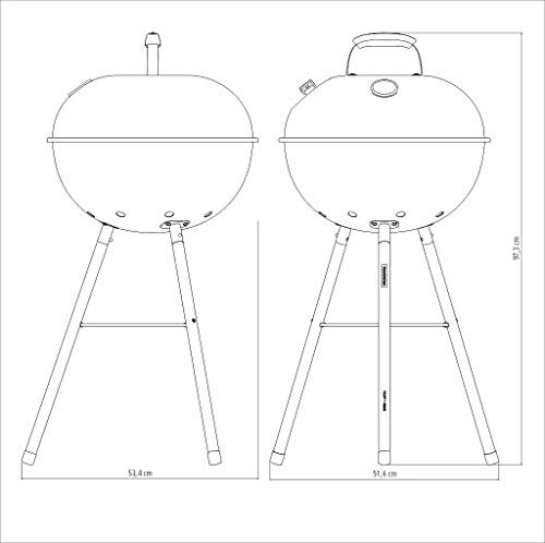 トラモンティーナ バーベキューコンロ シュラスコ 直径50CM 炭火用 蓋