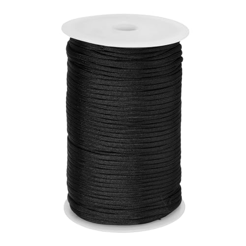 PATIKIL パラコードロープ 330ポンド 4mm 7本 ストランド ラニヤード スプールコード テントキャンプ ハンモック ハイキング 釣り サバイバルブレスレット DIYプロジェクト 黒 328ftの通販は 4,550円