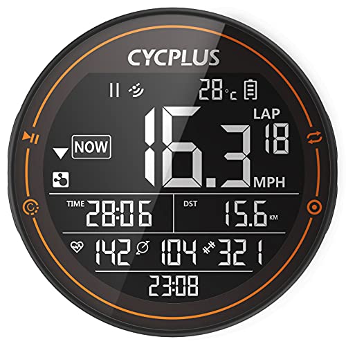 CYCPLUS サイクルコンピュータ GPS 自転車スピードメーター 大画面 ANT+センサー対応 STRAVAデータ同期の通販は