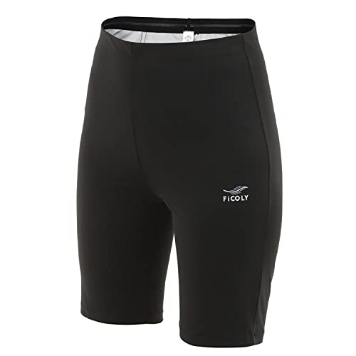 [FiCOLY] サウナパンツ 5分丈 レディース 発汗 ヨガ レギンス ハーフパンツ スパッツ スポーツ サウナ スーツ 洗濯可 大きいサイズ FSPW-1の通販は 5,100円