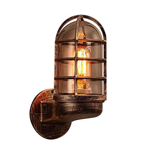 KY LEE 壁ライト 船舶照明 ブラケットランプ 間接照明 LED対応 マリンランプ 玄関照明 インダストリアルデザイン 壁付け照明 インテリア照明 海 サーフ 屋外 玄関灯 カフェ ナチュラル 外灯 門灯 店舗照明 防雨型 防湿型 鉄の通販は 6,200円