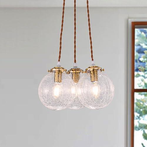 ペンダントライト おしゃれ 照明 北欧 ガラス 3灯 モダン ダイニング用 食卓用 カフェ 店舗 内装 ライティングレール/ダクトレール(要プラグ) LED対応 ビンテージ リビング 玄関 階段 吹き抜け おしゃれ 天井照明 PDL-GLの通販は