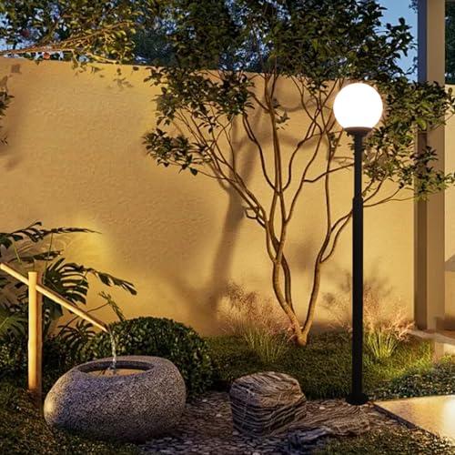 GWSOLAR ソーラーボール・アルミポールライト高さ206cm / ボール直径 30cm / 明るさ100lmボリューム感の明かりを実現!! Smart Lighting ソーラーライト リモコンで点灯時間選び 昼光色・電球色・白色調節の通販は 22,890円