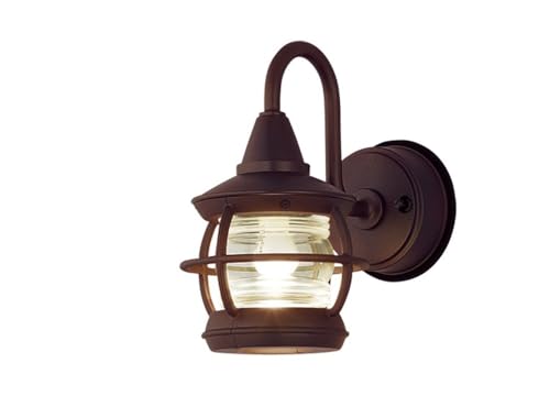 パナソニック (Panasonic) ポーチライト LED電球4.3W1灯 壁直付型 密閉/防雨型 LED電球交換型 電球色 ダークブラウンメタリック/透明 幅153×奥行259×高さ252mm LGW85216Fの通販は 21,150円