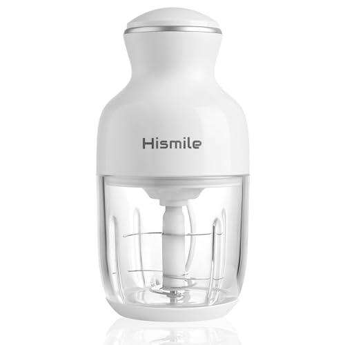 Hismile フードプロセッサー 350W電動ハイパワー フードチョッパー フードミキサー 氷も砕けるステンレス製カッター 肉ミンチ 野菜のみじん切り 離乳食 ジュース 一台多役 小型軽量500ml 洗いやすいガラスカップ 操作簡単 過の通販は 6,800円