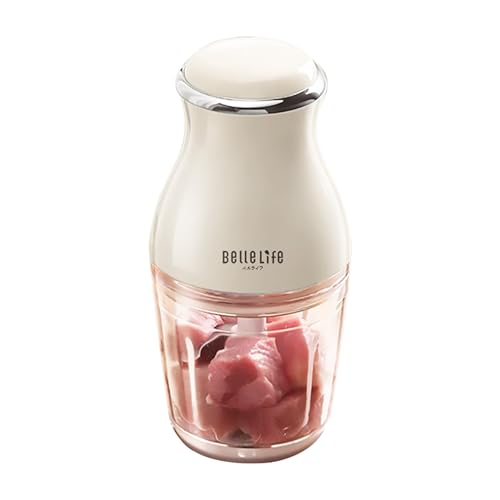 BelleLife フードプロセッサー チョッパー フードチョッパー 肉挽き器 ミキサー みじん切り器 1台6役 アイスクラッシャー かき氷器 ブレンダー 離乳食 ペースト レシピ200品 電動 潰す 刻む 砕く スムージー 泡立てる 洗の通販は 6,900円