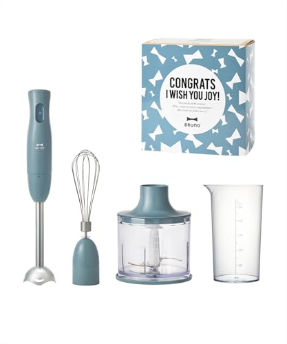BRUNO ブルーノ マルチスティックブレンダー 新生活 離乳食 結婚祝いハンドミキサー ミキサー ハンディ ブレンダー 氷 砕ける 混ぜる 刻む 泡立てる 5役  おめでとう ラッピング  ギフト ブルーノブルー BOE034-BBL の通販は 7,904円