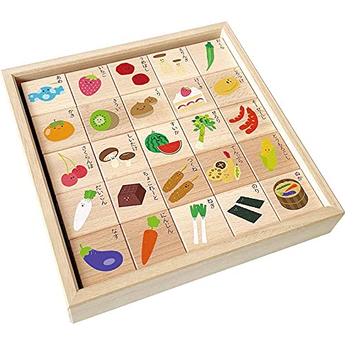 KATOMOKU あいうえお積み木 たべもの km-117 知育おもちゃの通販は