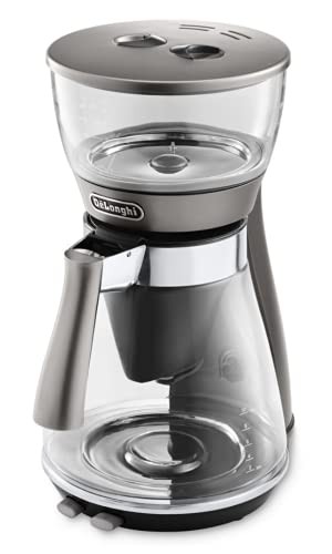De'Longhi (デロンギ) ドリップコーヒーメーカー クレシドラ ICM17270J レギュラーコーヒー ECBC認証 10杯用 アイスコーヒーモード搭載 砂時計フォルム [シルバー] デロンギファミリー登録で3年の通販は