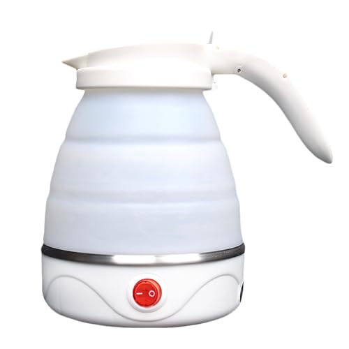 [MRG] [海外対応] 電気ケトル 折りたたみ式 600ml ポータブルケトル 折りたたみケトル シリコン キャンプ 旅行用 旅行グッズ キャンプ (ホワイト)の通販は