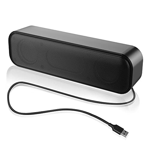 pc スピーカー usb 小型 ノートパソコン用 パソコン用 usb接続 有線 usb給電 大音量 [一つ低音振膜, 二つスピーカー]の通販は