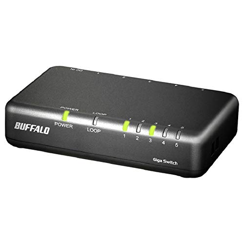 BUFFALO Giga対応 プラスチック筐体 AC電源 5ポート LSW6-GT-5EPL/NBK ブラック スイッチングハブ ローコストモデル 簡易パッケージ 壁掛け設置対応 日本メーカーの通販は 6,512円