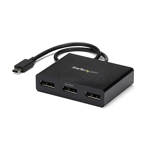 StarTech.com USB-C - DisplayPortマルチモニターアダプタ 3ポートMSTハブ 4K対応 3ポートDisplayPort Windowsのみ対応 MSTCDP123DP