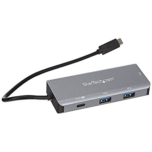 StarTech.com 4ポートUSB Type-Cハブ USB PD対応ポート 10Gbps 3x USB-A/1x USB-C 25cmホストケーブル HB31C3A1CPD3