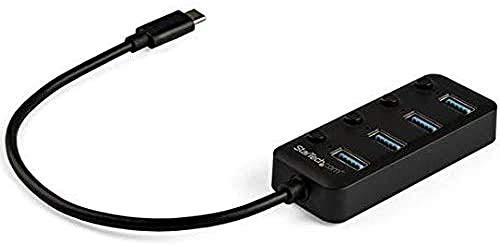 StarTech.com USB-Cハブ USB-Aポートを4口搭載 各ポートごとにオン/オフ・スイッチ付き バスパワー対応USB Type-Cハブ HB30C4AIB