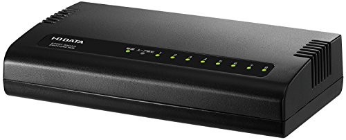 アイ・オー・データ スイッチングハブ 8ポート ブラック マグネット付|1000BASE-T(GigabitEthernet)対応|省電力機能付|日本メーカー ETG-