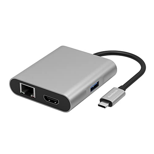 オウルテック USB Type-Cハブ 4 in 1 USB3.2 Gen1対応 PD100W 給電ポート付き USB Type-C to マルチポートアダプター HDMI/LAN/Type-Aポ