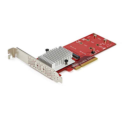 M.2 PCIe SSDアダプタカード／2スロット／PCI Express x8／デュアル