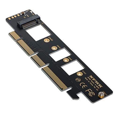 Xiwai NGFF M.2 M-Key NVME AHCI SSD - PCI-E 3.0 16x 4X アダプター 110mm 80mm SSD用の通販は