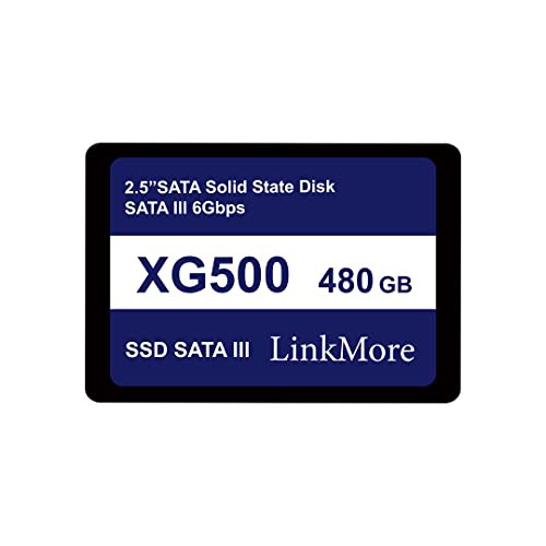 LinkMore 480GB 2.5インチ SSD SATA3 6Gb/s (読込最大500MB/s)