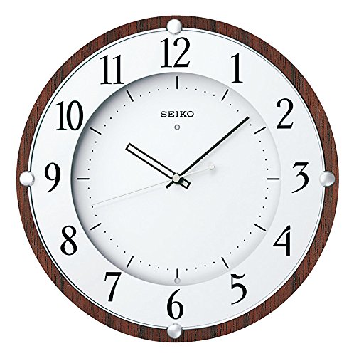 セイコークロック 掛け時計 電波 アナログ 木枠 茶 木地 KX373Bの通販は