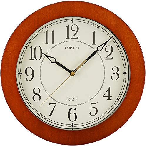 CASIO カシオ 掛時計 クオーツ時計 木枠 濃茶木 IQ-131-5JFの通販は 5,130円