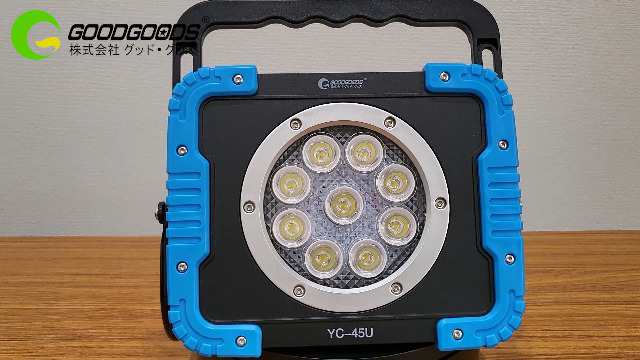 グッド・グッズ 45W LED 充電式 作業灯 4500LM 強力マグネット アウトドア 充電式 led投光器 充電式 昼白色 超高輝度 電池残量表示ランプ