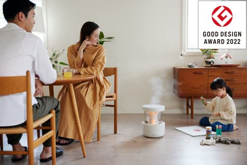 リズム(RHYTHM) プールレス 加湿器 2022グッドデザイン賞 洗いやすい、くつろぎの加湿器【国内メーカー】 超音波式 (日本製デュアル振動子採用) AC電源 グレー 33.3x25.6x25.6cm 「 MIST 300 」 9Yの通販は