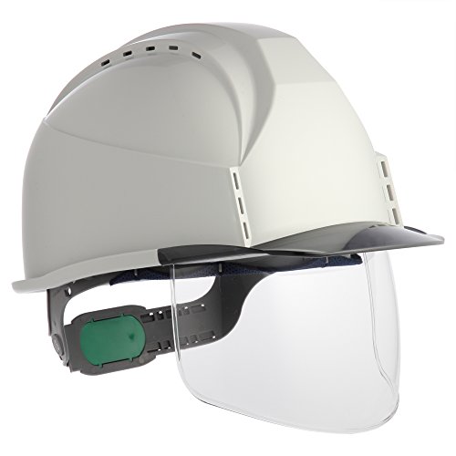 住ベテクノプラスチック ヘルメットKKC3シリーズ 通気孔付・透明ひさし・シールド面付・スチロールライナー付 KKC3S-B-PGR-Sの通販は 8,900円