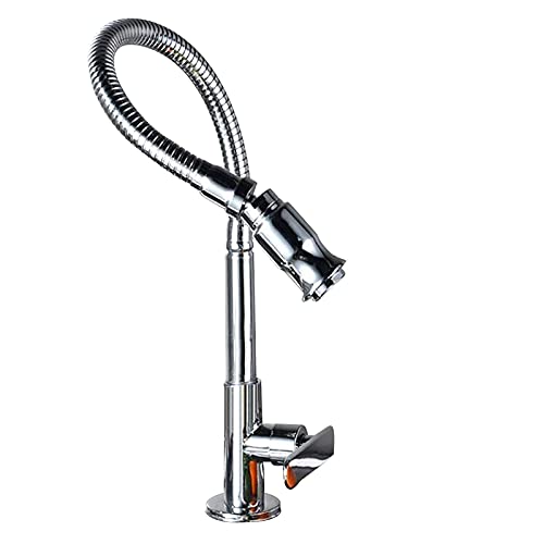 VANRA 水道蛇口 キッチン水栓 蛇口単水栓 任意の角度回転可能 単一冷たい水ホース付き 台所 洗面 キッチン 6,800円