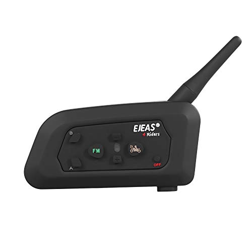 Mihono 4Riders Interphone V4 バイク用 インカム ツーリング対応 4人同時通話可能 FMラジオ 音楽 IP65防水 ブルートゥース インターコム ヘッドセット 日本語説明書付き 「技適認証済」の通販は