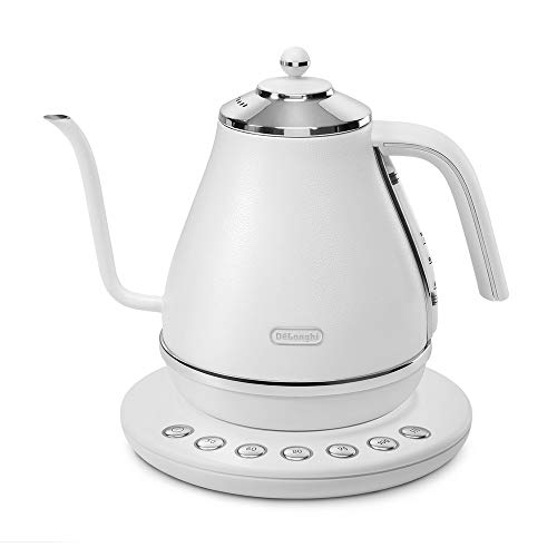 デロンギ(DeLonghi) 電気ケトル アイコナ カフェ ホワイト 温度設定機能/保温機能付き 1.0L KBOE1230J-Wの通販は