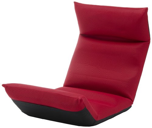 セルタン 座椅子 和楽の雲 LIGHT 上タイプ メッシュレッド 頭部脚部リクライニング 高反発 日本製 A448上a-504REDの通販は