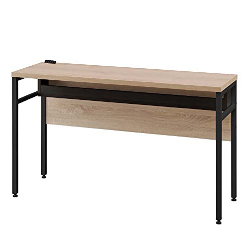 アイリスオーヤマ デスク PCデスク 幅115×奥行40×高さ70cm 耐荷重50kg テーブル 机 パソコンデスク ケーブル収納 アジャスター付き CSD-1150 ライトナチュラル/ブラックの通販は