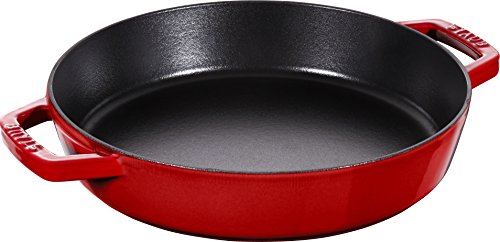 staub ストウブ 「 両手フライパン チェリー 26cm 」 スキレット 両手 鋳物 ホーロー IH対応 【日本正規販売品】 Double Handle Frying Pan 40511-727の通販は