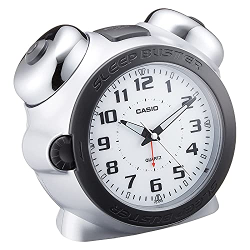 CASIO(カシオ) 目覚まし時計 大音量 シルバー アナログ スリープバスター スヌーズ ライト付き TQ-645S-8JF 5,244円