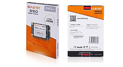 SUNEAST ( サンイースト ) 512GB 内蔵SSD SE800 mSATA SSD SATA 6Gb/s 3D TLC SE800-m512GB