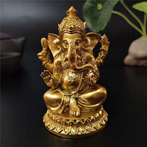 ガネーシャの置物 ゴールド インドの神様 象 仏像 オブジェ 卓上 ...