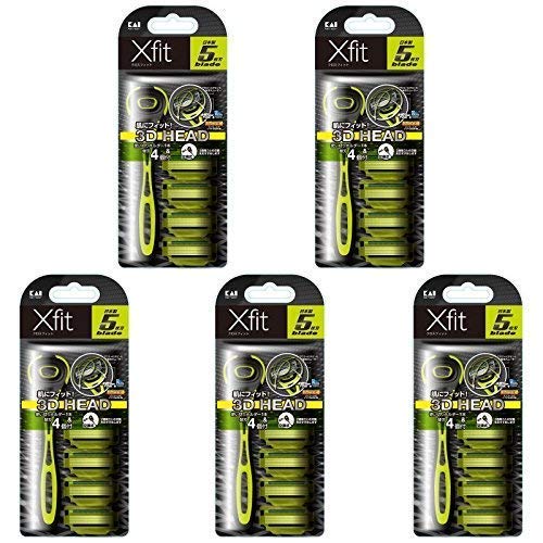 【まとめ買い】Xfit(クロスフィット) 5枚刃カミソリ 4P スリムパック【×5セット】の通販は 6,300円