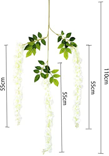 uyoyous 24本入り 造花 藤の花 壁掛け 人工観葉植物 人工藤花 人工偽藤