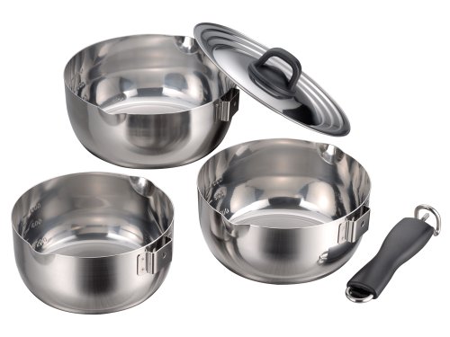 下村企販 片手鍋 着脱式 ゆきひら鍋 3点セット 【日本製】 ステンレス 16/18/20cm 31879 燕三条の通販は