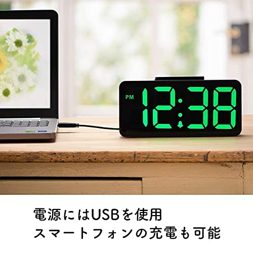 ランデックス(Landex) 目覚まし時計 プレナイト USB電源式 非電波 日付表示 ブラウン YT5265BRの通販は