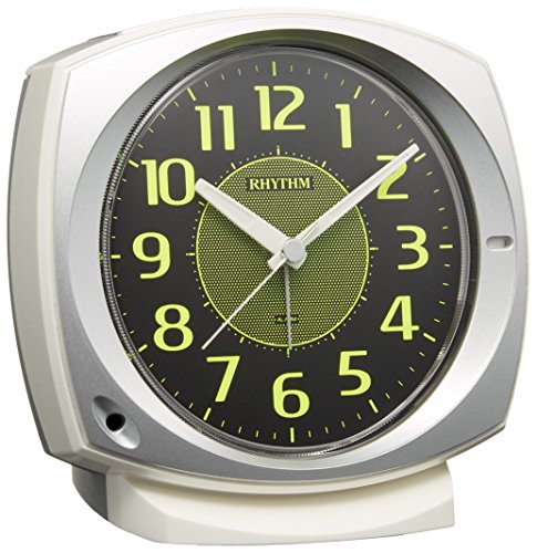 リズム(RHYTHM) 目覚まし時計 アナログ コールマン657 集光文字板 連続秒針 電子音 アラーム 銀色 RHYTHM 8RE657SR19の通販は 4,590円